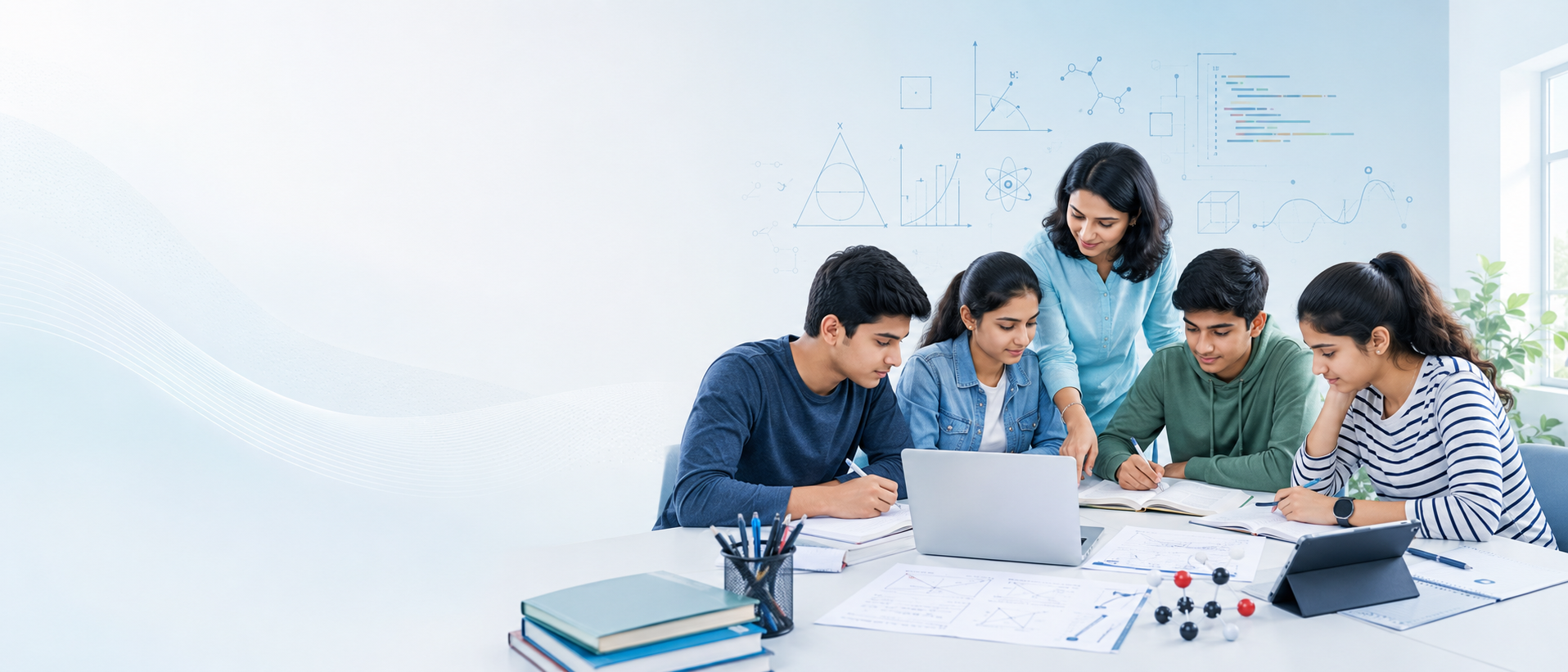 Students learning in a focused CBSE academic coaching environment